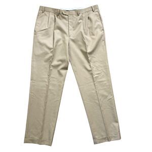 Lauren Ralph Lauren Pleated Dress Pants Slacks 40x32 Wool Khaki Cuff